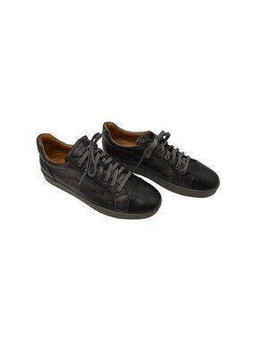 Magnanni Caitin Leather Lace Up Sneakers Black Sz 10M Luxury Elevated Streetwear